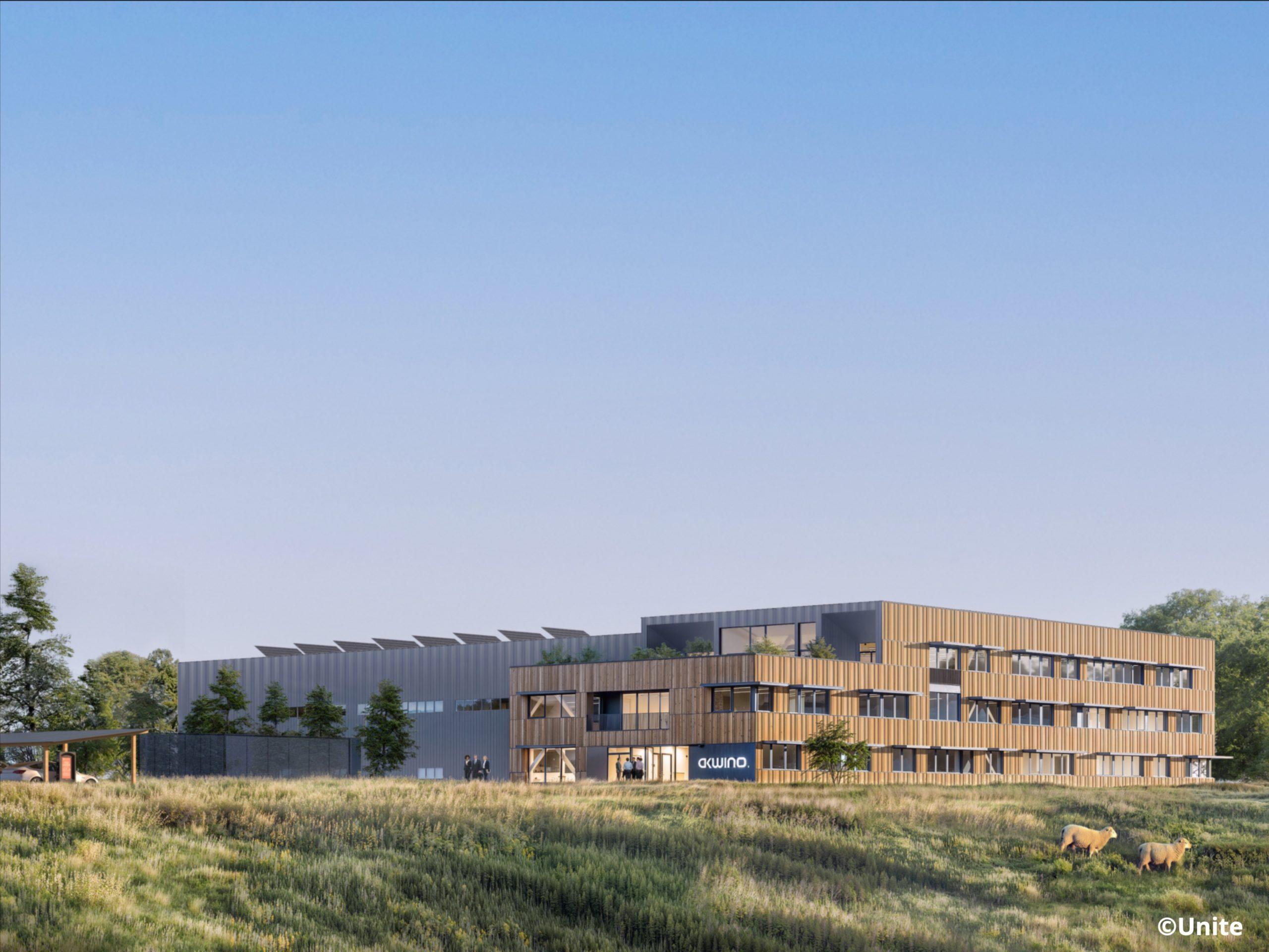 Legendre Construction : siège social d'Okwind à Etrelles (35)