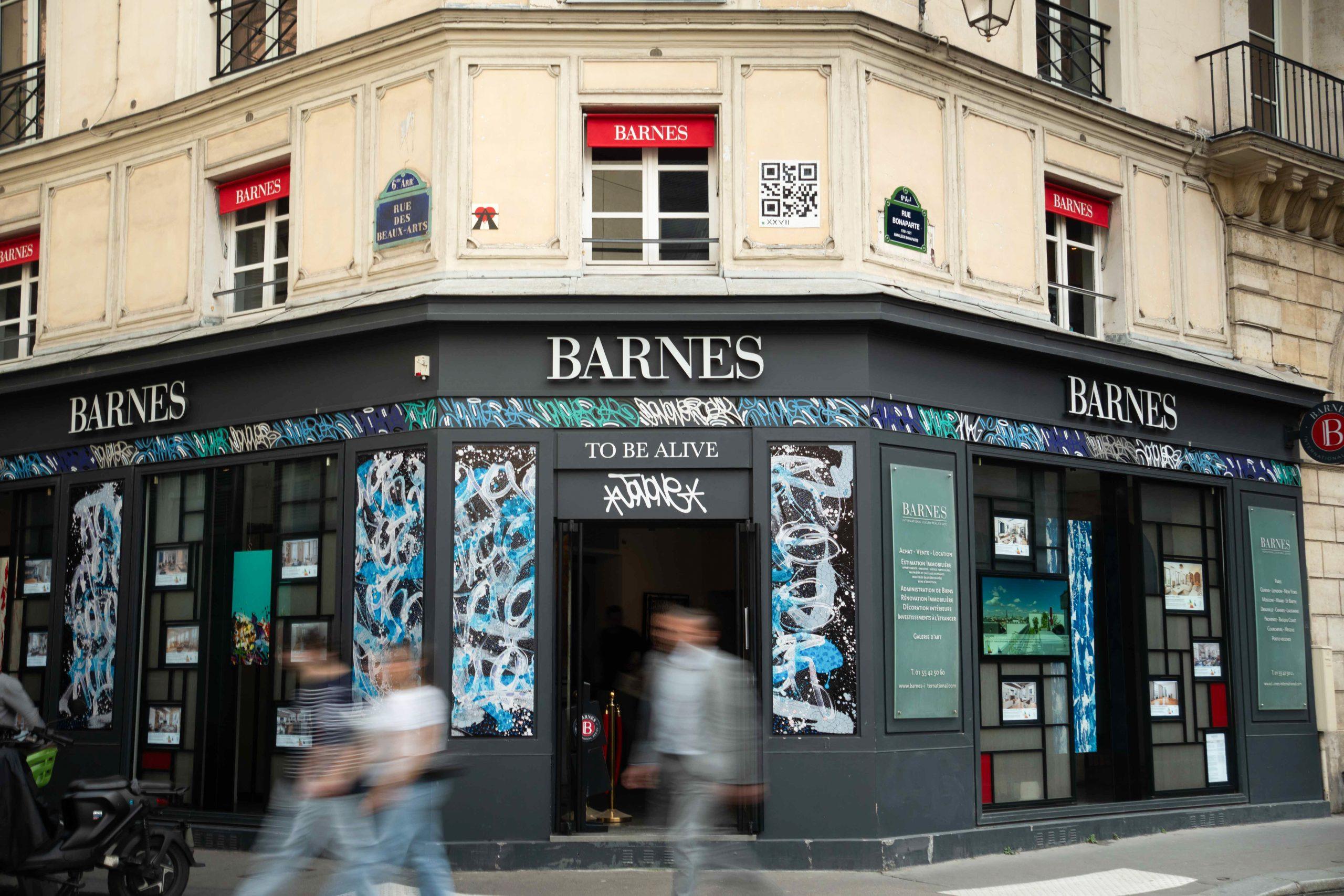 Barnes : oeuvre éphémère à Saint-Germain-des-Prés par JonOne